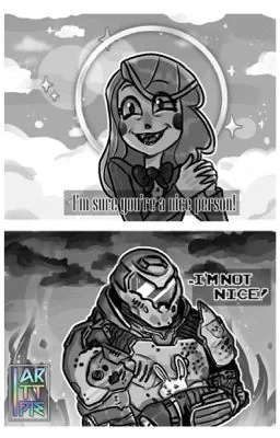 Doom meets Hazbin Hotel cover